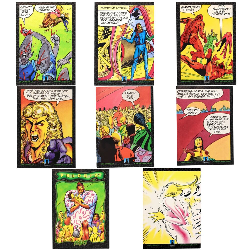 1993 Defiant Plasm TRG Trading Cards [Lot of 8]